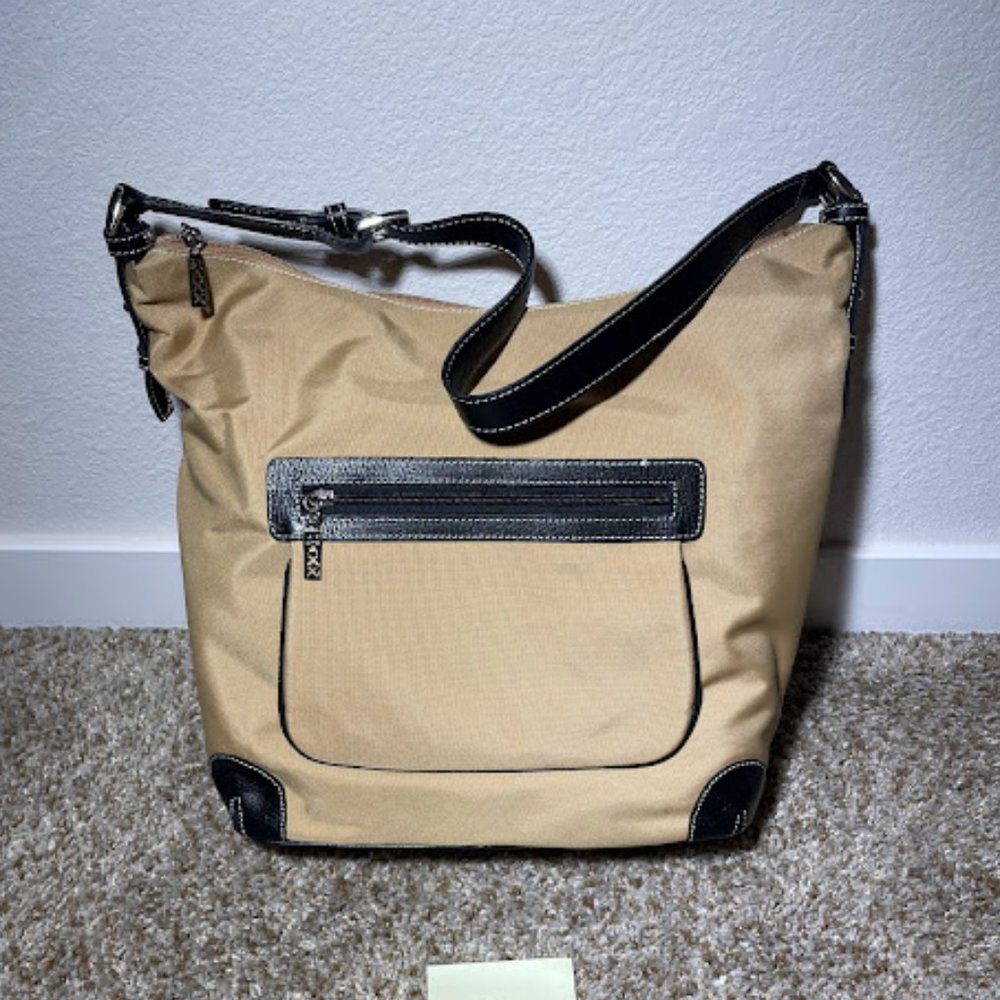 Maxx New York Tan Handbag with Coin purse